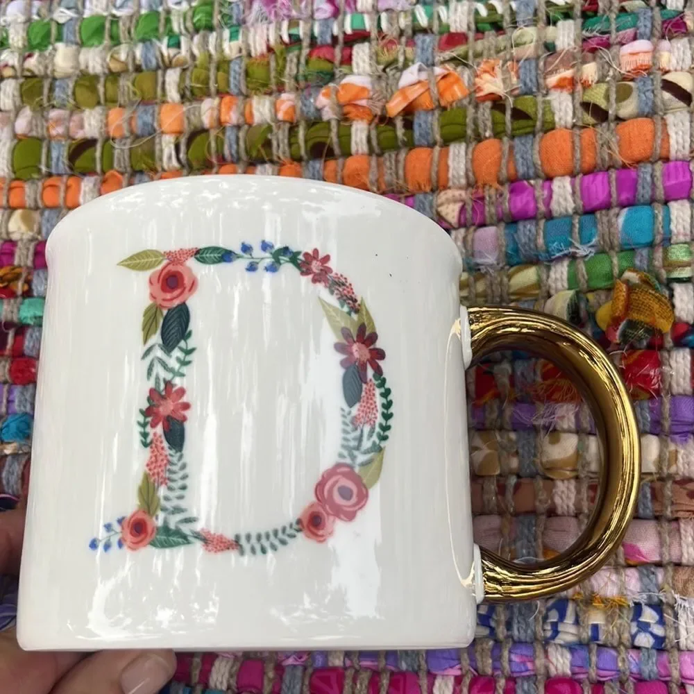 Opalhouse Monogram “D” Alphabet Mug EUC